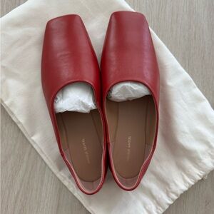 MANSUR GAVRIEL Glove Babouche Square Toe Leather Loafers Flats 37.5 7.5 $445